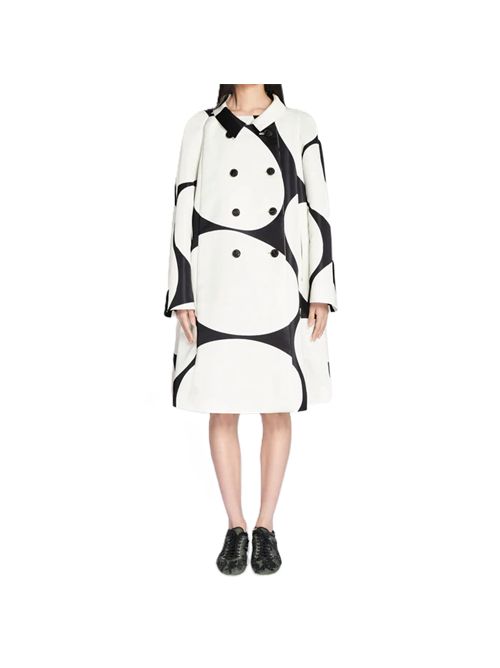 Dries Van Noten ripa3099 Cappotto stampato a trapezio DRIES VAN NOTEN | 261-010267-3099900 BLACK